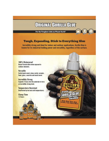 Pegamento Poliuretano Impermeable Gorilla 118.3 ml - Paquete de 12