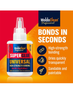 Adhesivo Universal WoldoClean 25g - Super Glue Transparente 2