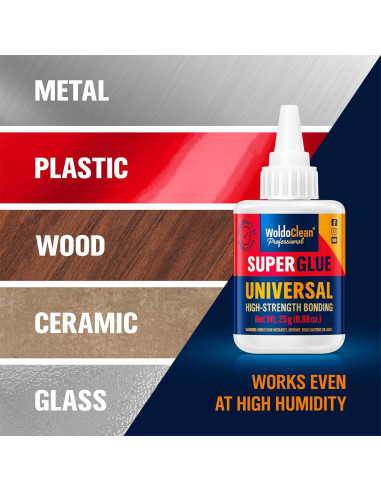 Adhesivo Universal WoldoClean 25g - Super Glue Transparente