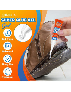Super Glue Gel INSOIA 12 Tubos de 3g Adhesivo Multiusos 2