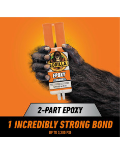 Pegamento Epóxico Transparente Gorilla 25 ml Resistente al Agua 2