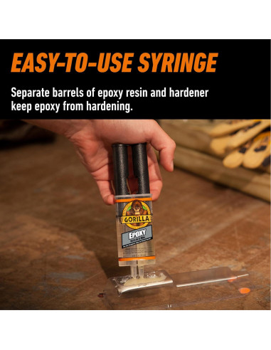 Pegamento Epóxico Transparente Gorilla 25 ml Resistente al Agua
