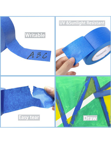 Cinta de Pintor Azul CHUANGSEED 4.78 cm x 54.86 m 3-Pack
