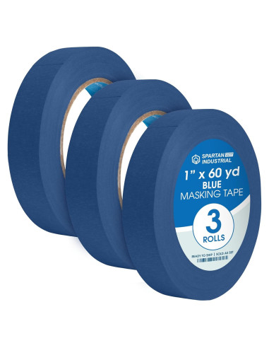 Cinta de Enmascarar Azul Spartan Industrial 1" x 54.86 m - 3 Rollos