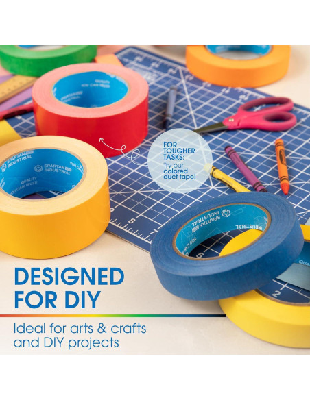 Cinta de Enmascarar Azul Spartan Industrial 1" x 54.86 m - 3 Rollos