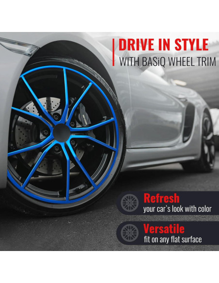 Tira Protectora de Bisel RIMiQ BASiQ Azul 7.92m Ajuste Universal