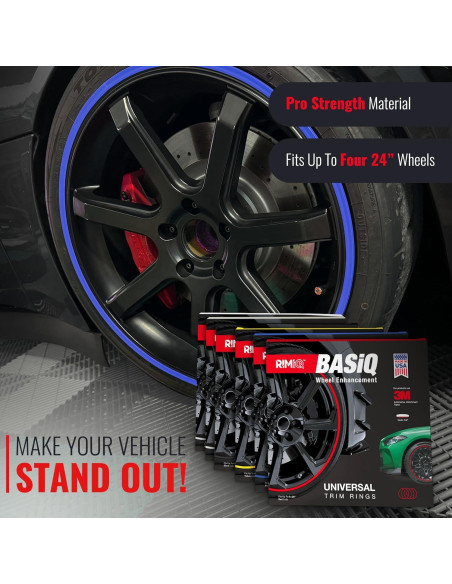 Tira Protectora de Bisel RIMiQ BASiQ Azul 7.92m Ajuste Universal