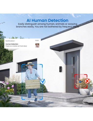 Cámara de Timbre de Video Inteligente FameVibe P80 WiFi 720p