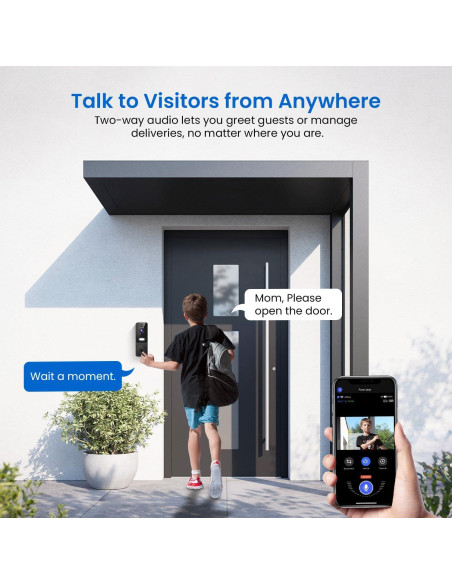 Cámara de Timbre de Video Inteligente FameVibe P80 WiFi 720p