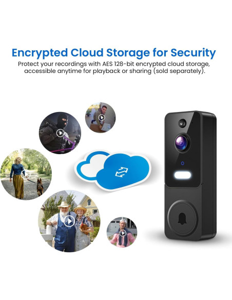 Cámara de Timbre de Video Inteligente FameVibe P80 WiFi 720p