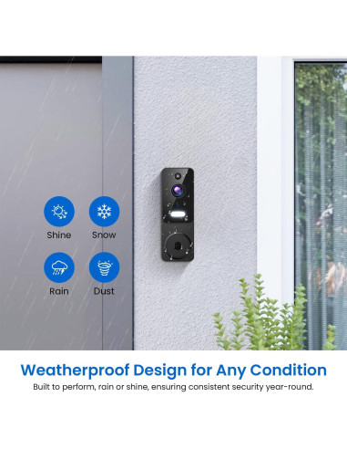 Cámara de Timbre de Video Inteligente FameVibe P80 WiFi 720p