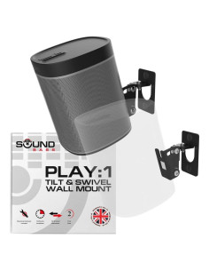Soporte de Pared Soundbass para Sonos Play:1, Doble, Negro