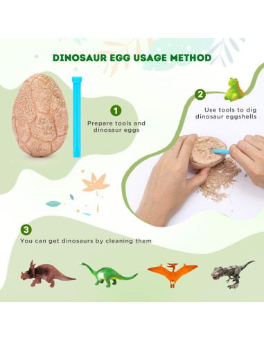 Kit de Excavación de Dinosaurios Toyk - 12 Huevos Únicos