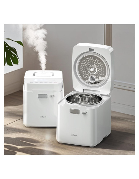 Humidificador de Acero Inoxidable Mifasol 3.3L Vapor Calido Humidificador de Acero Inoxidable Mifasol 3.3L Vapor Calido