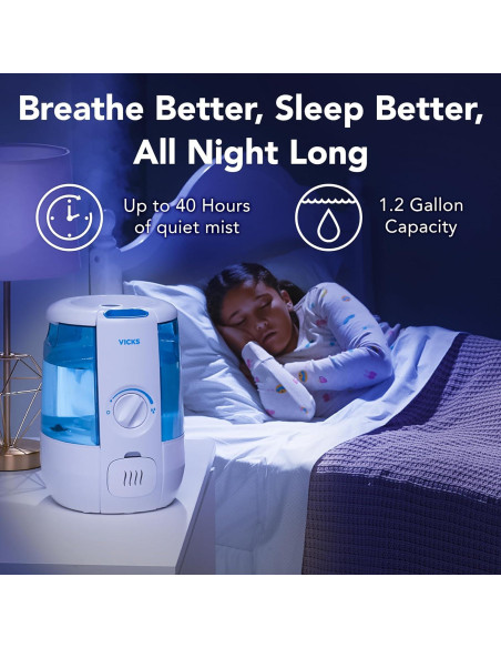Humidificador de niebla fría Vicks CoolRelief 4.54L para bebés