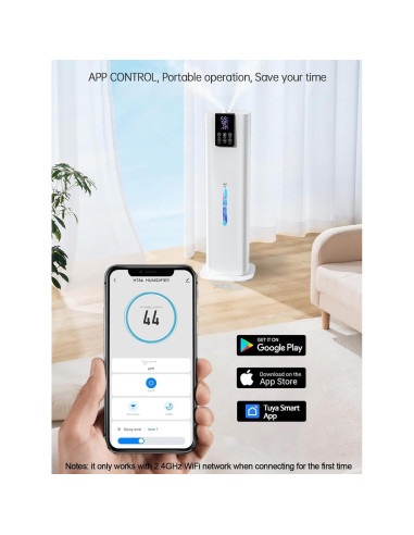 Humidificador Inteligente Hiswelle H786 8L Control Remoto Blanco