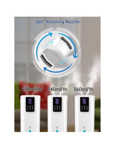 Humidificador Inteligente Hiswelle H786 8L Control Remoto Blanco