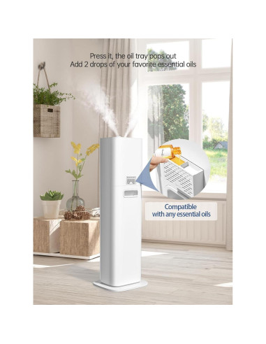 Humidificador Inteligente Hiswelle H786 8L Control Remoto Blanco
