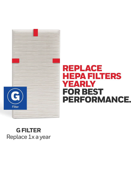 Filtro HEPA Honeywell G para Purificador de Aire HPA020/030/080/180