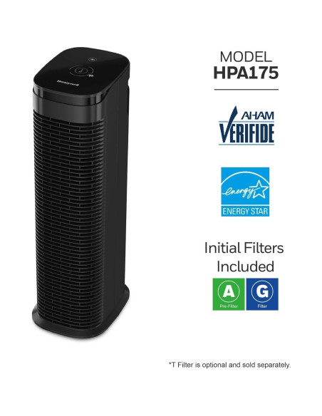 Purificador de Aire HEPA Honeywell HPA175B para Habitaciones Grandes Purificador de Aire HEPA Honeywell HPA175B para Habitaciones Grandes