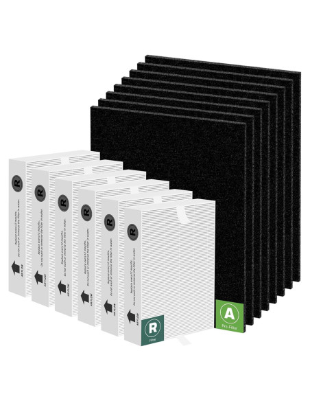Filtro HEPA HPA300 Pulluty - 6 Filtros HEPA R y 8 Prefiltros Filtro HEPA HPA300 Pulluty - 6 Filtros HEPA R y 8 Prefiltros