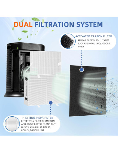 Filtro HEPA HPA300 Pulluty - 6 Filtros HEPA R y 8 Prefiltros