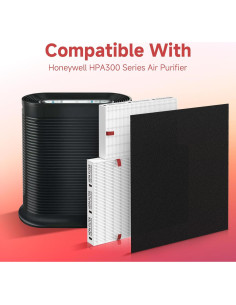 Filtro HEPA HPA300 Horserdy para Purificador Honeywell - 3 HEPA + 4 Carbono 2