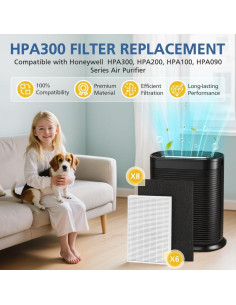 Filtro de Aire Cabiclean HPA300 Compatible 6 R + 8 Pre-Filtros 2