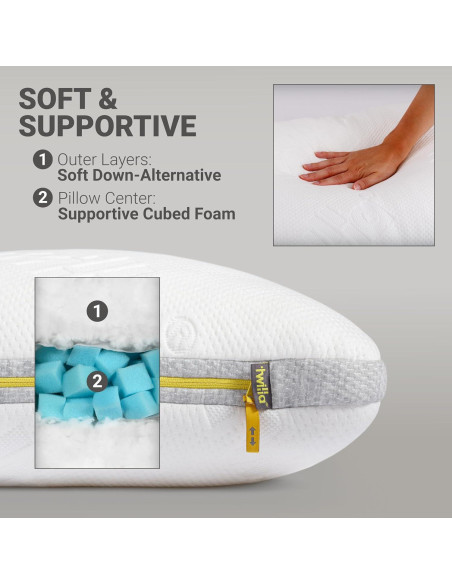 Almohada Ajustable Twilla Reina - Soporte Personalizable y Lujo