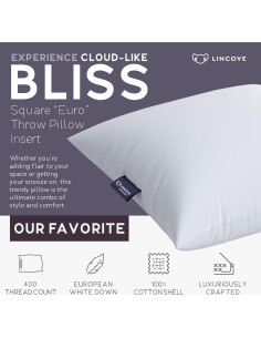 Almohada Lincove Venus 100% Plumón Europeo 24x24" 2