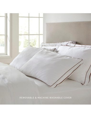 Almohada de Láttex Saatva Rey - Altura Estándar 10 cm - Hipoalergénica