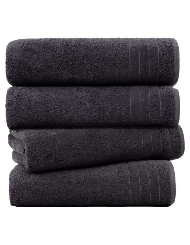 Toallas de Baño Grises CottonsClout - Paquete de 4, 700 GSM