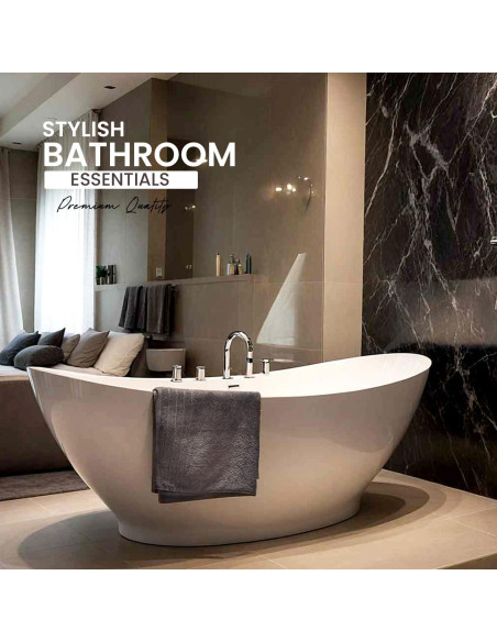 Toallas de Baño Grises CottonsClout - Paquete de 4, 700 GSM