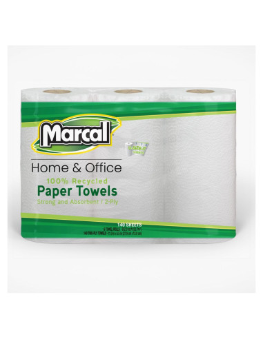 Toallas de Papel Marcal Maxi Roll Select-A-Size 140 Hojas Paquete 6