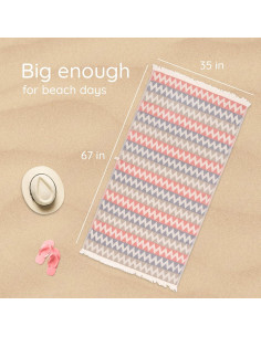 Toalla de Playa Mebien 89x170cm 100% Algodón Secado Rápido 2