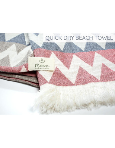 Toalla de Playa Mebien 89x170cm 100% Algodón Secado Rápido