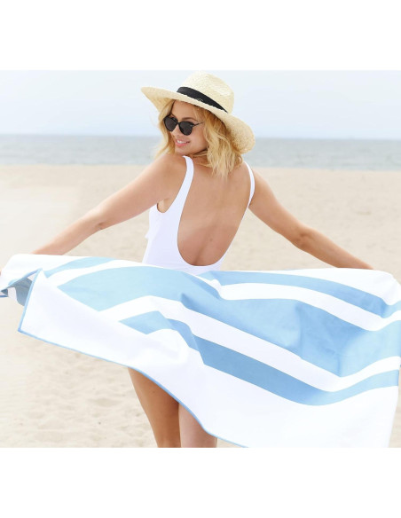 Toalla de Playa Microfibra Azul Laguna 190x90cm - Secado Rápido Toalla de Playa Microfibra Azul Laguna 190x90cm - Secado Rápido
