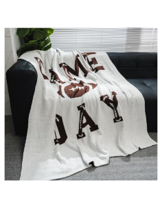 Manta de Fútbol Acogedora XING7DAY 129x160 cm Blanca