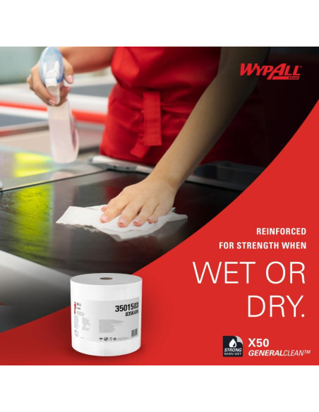 Toallitas de limpieza WypAll GeneralClean X50 Jumbo 1100 hojas