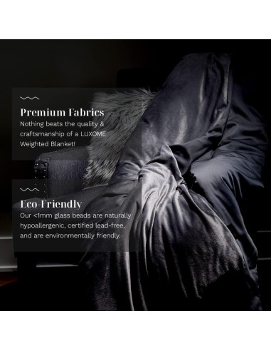 Manta con Peso LUXOME 152x203 cm 8.16 kg Reversible Gris
