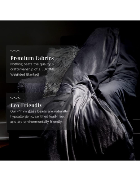 Manta con Peso LUXOME 152x203 cm 8.16 kg Reversible Gris