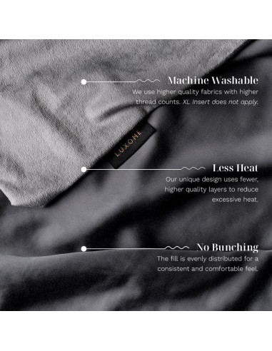Manta con Peso LUXOME 152x203 cm 8.16 kg Reversible Gris