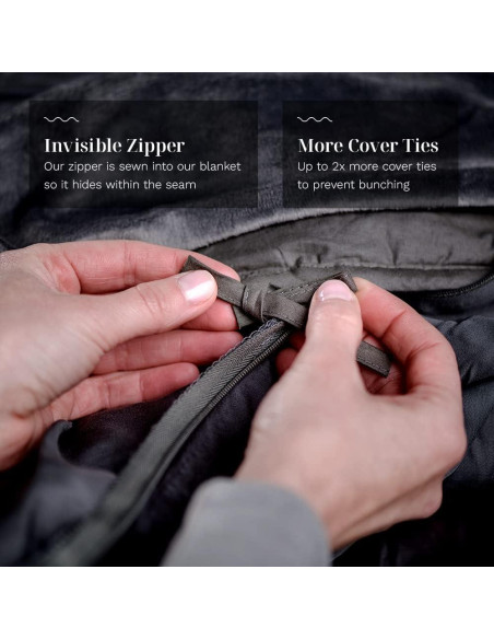 Manta con Peso LUXOME 152x203 cm 8.16 kg Reversible Gris