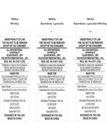 Manta con Peso LUXOME 152x203 cm 8.16 kg Reversible Gris