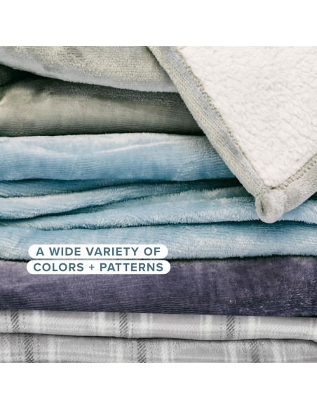 Manta de Sherpa Bare Home Twin XL Gris - Suave y Cálida