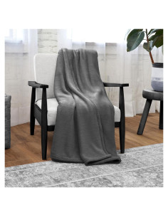 Manta Acogedora Warmwell Northwest 127x152 cm Piel Sintética Carbón