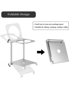 Soporte Plegable para Goteo de Café CAFEMASY - Aluminio 13.4cm 2