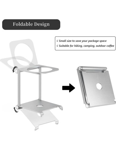 Soporte Plegable para Goteo de Café CAFEMASY - Aluminio 13.4cm