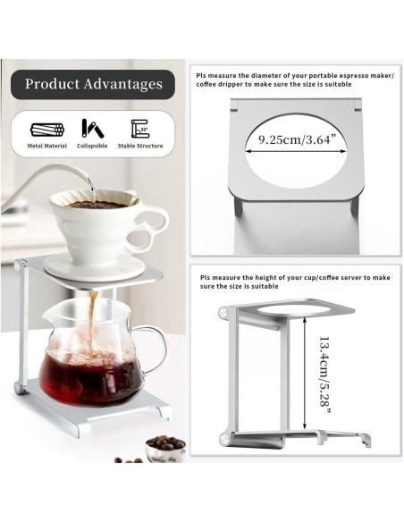 Soporte Plegable para Goteo de Café CAFEMASY - Aluminio 13.4cm