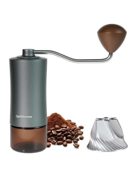 Molino de Café Manual Optistream SC6 - Acero y Aluminio 25g